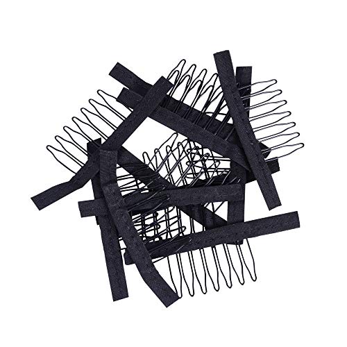 24-Piece Steel Wig Clips & Combs Set for Hairpieces