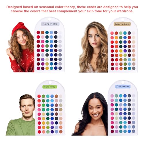 Seasonal Color Selection Cards 6 Pack with Bead Chains