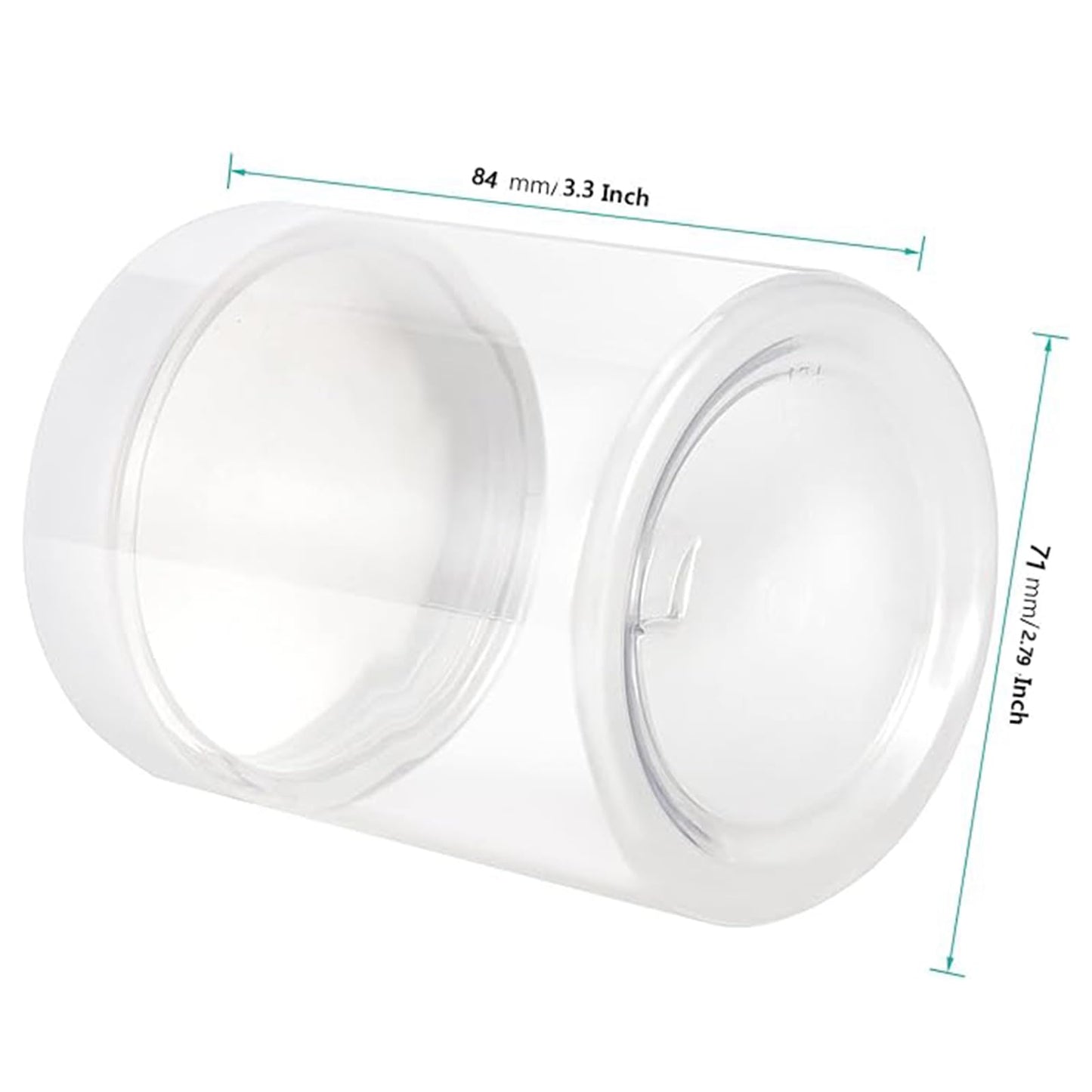 JEUIHAU 46 Pack 8 OZ Plastic Jars with Lids, Clear Empty Slime Storage Containers, Plastic Cosmetic Containers for Slime Making, Food, Beauty Products, BPA Free