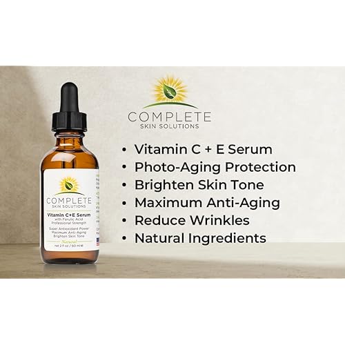 Natural Best Vitamin CE Serum - 2 oz With Ferulic,Hyaluronic Acid, Vitamin C 15% - Made In USA