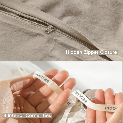 MooMee Washed Cotton Duvet Cover Set King Size