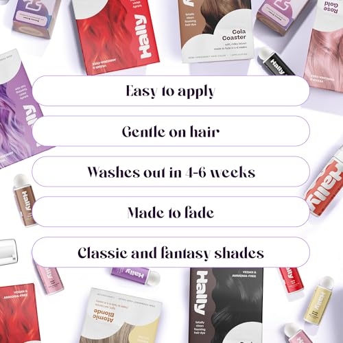 Hally Hair Color Cloud Demi-Permanent Blonde Foam - Lasts Up to 25 Washes