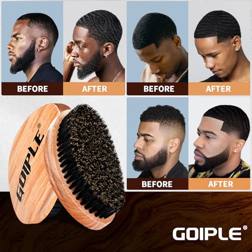 360 Curved Wave Brush for Men - Boar Bristle Hair Styler