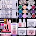Acrylic Nail Kit Starter Set with Powder, Liquid Monomer & Glitter Tools