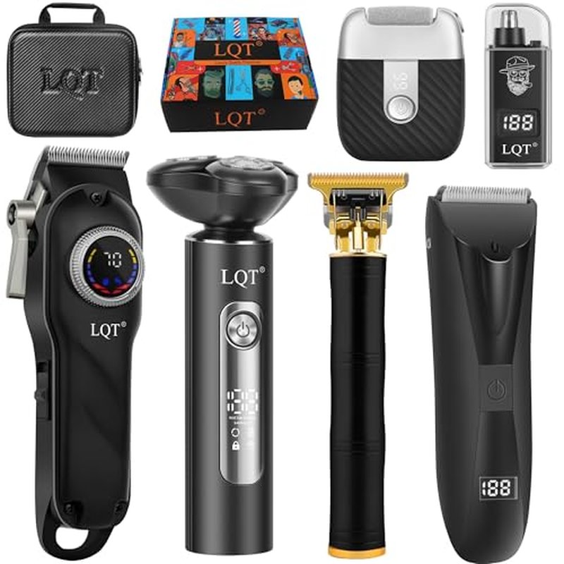 6-in-1 Men's Grooming Kit with Cordless Hair Clippers & Trimmers