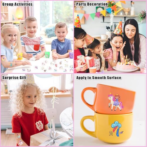 Glitter Temporary Tattoos for Kids, 50 Sheets - Party Favors