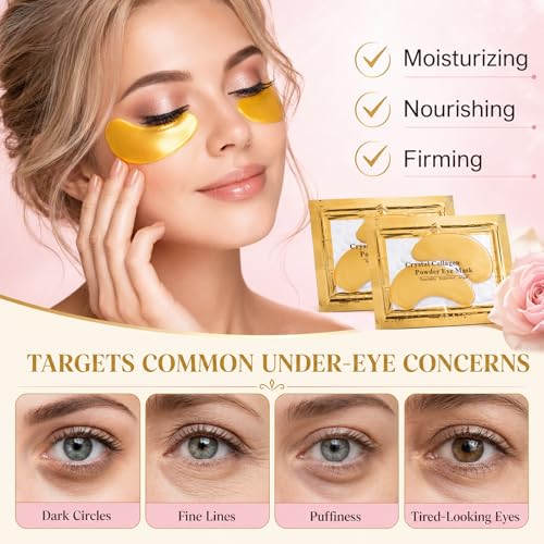 Sulily 24K Gold Eye Masks & Collagen Lip Masks (30 Pack)