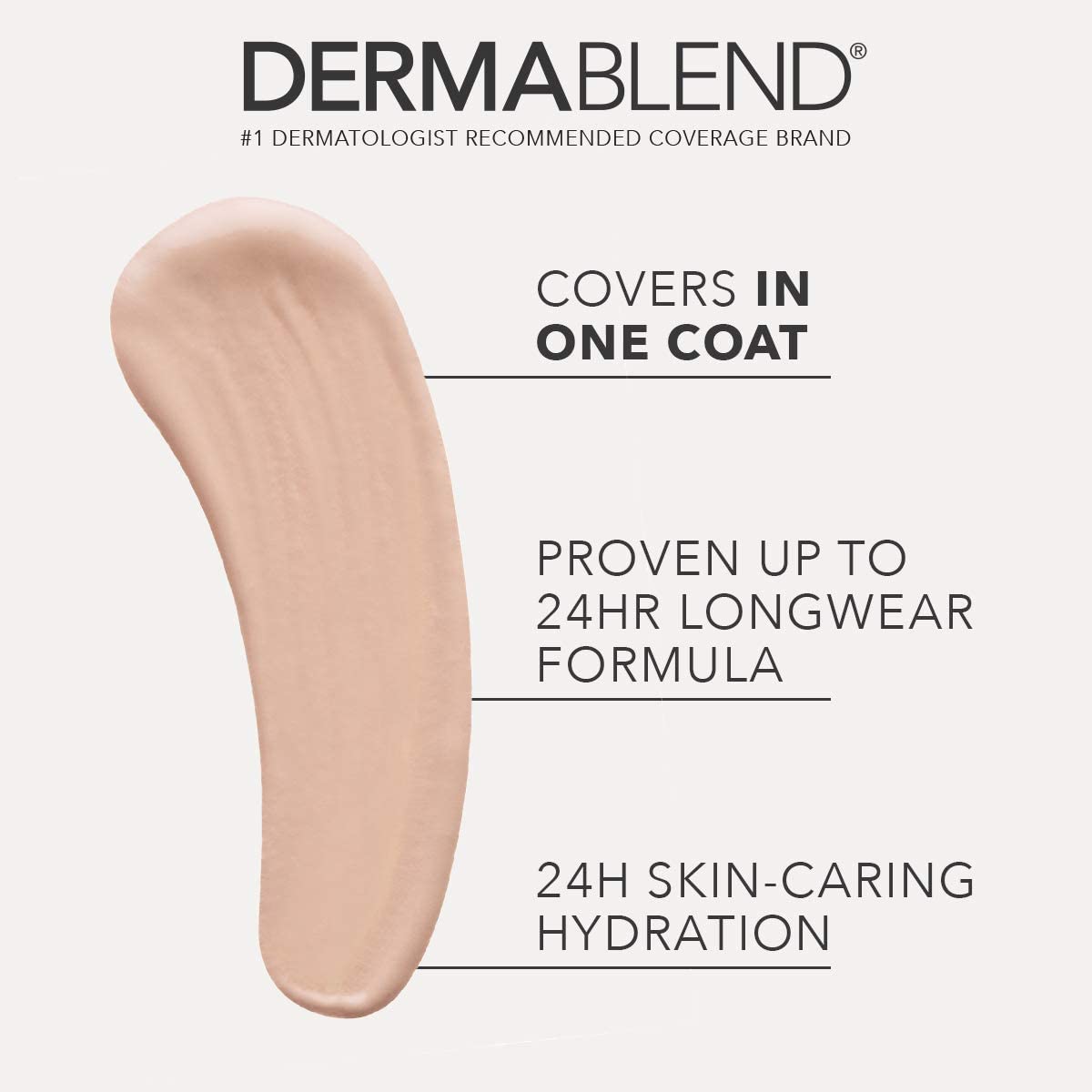 Dermablend Cover Care Concealer, Full Coverage Concealer Makeup and Corrector for Under Eye Dark Circles, Acne & Blemishes, 24-Hr Hydration, Matte Finish, XL Applicator