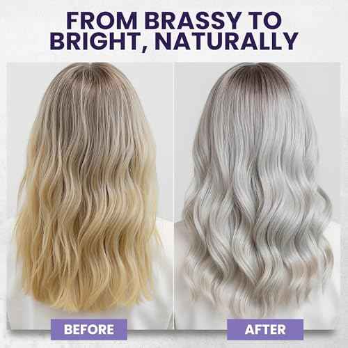 Tea Tree Purple Shampoo, Professional Anti-Brass Toner, Neutralizes Yellow Tones for Grey, Silver, Ash & Bleached Highlighted Color Treated, Dry & Itchy Scalp Relief, 16 fl oz