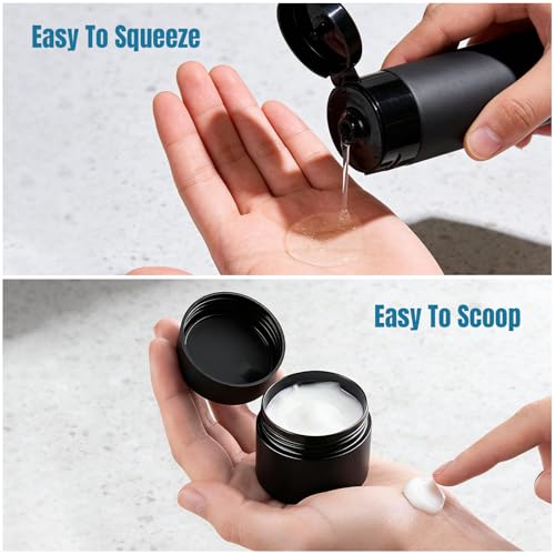 8 Pack TSA Travel Bottles with Case - Leak-Proof Toiletries