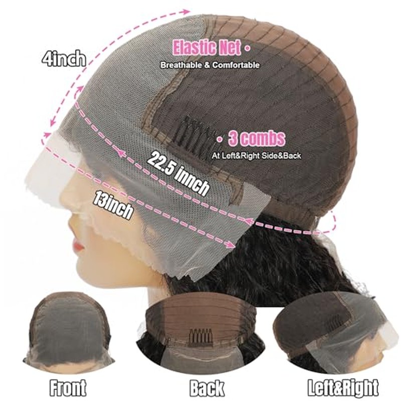 26 Inch Body Wave Lace Front Wig 13x4 HD 200 Density