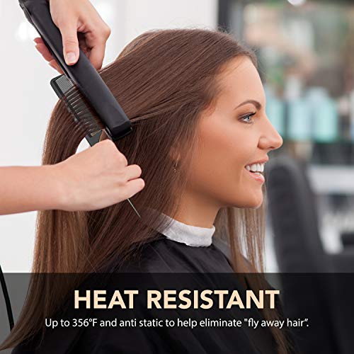 Professional 8.8" Tail Comb - Carbon Fiber & Stainless Steel