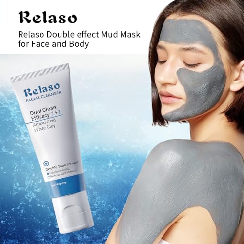 Relaso Dual-Tube Clay Mask for Face & Body