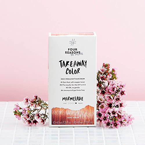 Four Reasons Demi Permanent Hair Dye Kit - Soft Copper, Ammonia-Free