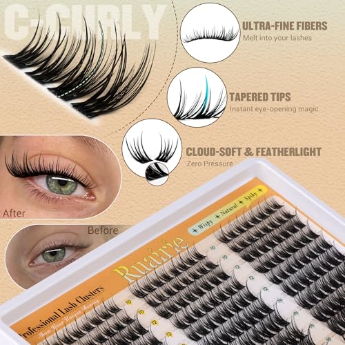 Manga Lash Clusters 10-16mm Wispy C-Curl Eyelash Extensions