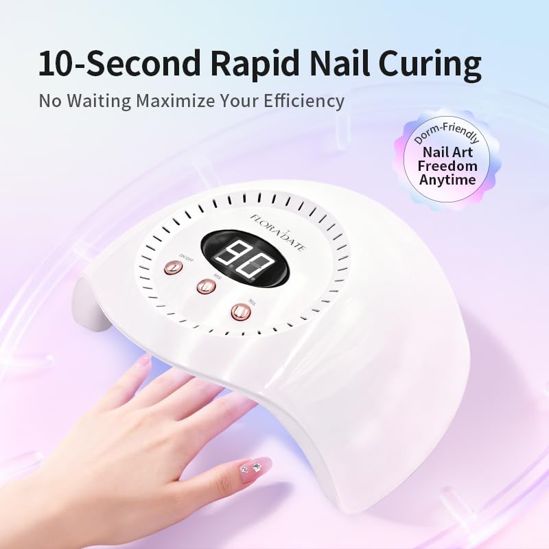 48W UV LED Nail Lamp with Smart Sensor & Adjustable Timers