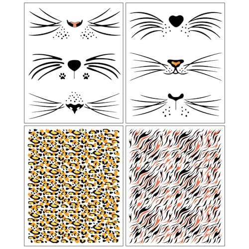 Leopard Temporary Tattoos for Kids & Adults - 10 Sheets Animal Prints