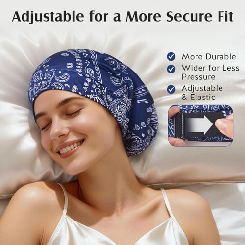 YFONG Mulberry Silk Hair Bonnet for Sleeping - Adjustable & Luxurious