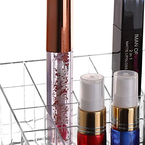 40 Grids Lipsticks Holder - Clear Acrylic Lipgloss Lipstick Organizer and Storage Display Case for Lip Gloss, Lipstick Tubes