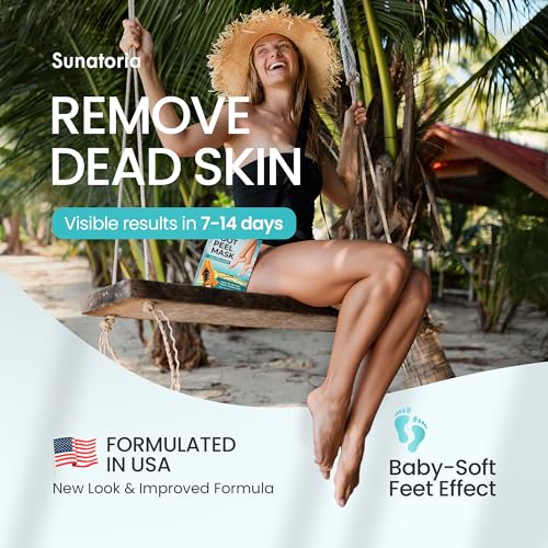 SUNATORIA Exfoliating Foot Peeling Mask (2 Pack) - Callus Remover Booties