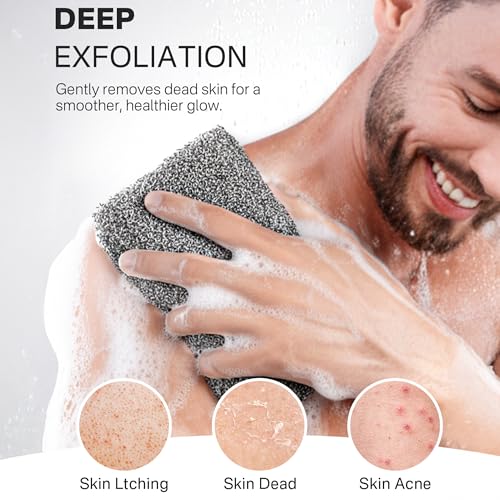 Yiclick Soap Bag 2 Pack - Gray Exfoliating Mesh Pouch for Shower & Travel