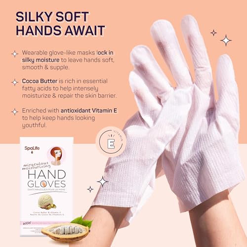 SpaLife 10 Piece Korean Face Mask & Moisturizing Hand Gloves Set | Foot Mask Socks for Dry Cracked Hands & Feet | Korean Skincare Cuticle Repair Mask Women | Self Care Gifts for Women | 10 Pack