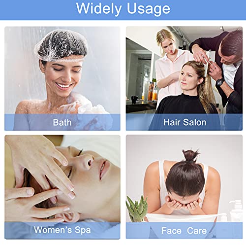 Ceizioes 150 Pack Disposable Waterproof Shower Caps Thickened Hair Bath Caps for Women Kids - Travel & Salon Use