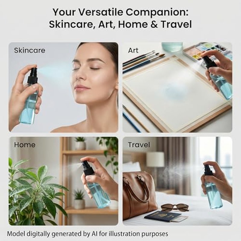 1 oz Travel Spray Bottles, 2-Pack - Fine Mist, TSA Approved