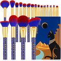 Docolor Makeup Brushes 19Pcs Makeup Brush Set Premium Gift Synthetic Powder Kabuki Foundation Contour Blush Concealer Eye Shadow Blending Liner Make Up Brush Kit, Ancient Egyptian Series