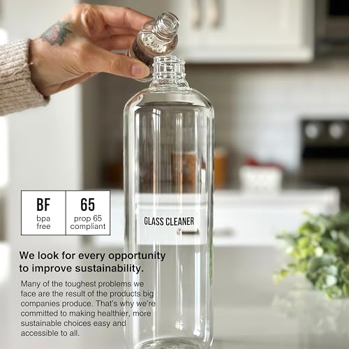 Public Goods Glass Cleaner Refill & Glass Spray Bottle | Refill Concentrate for Windows & Mirrors | Cruelty Free, Paraben Free, Vegan Friendly | 3 Pack - 24 Oz Diluted