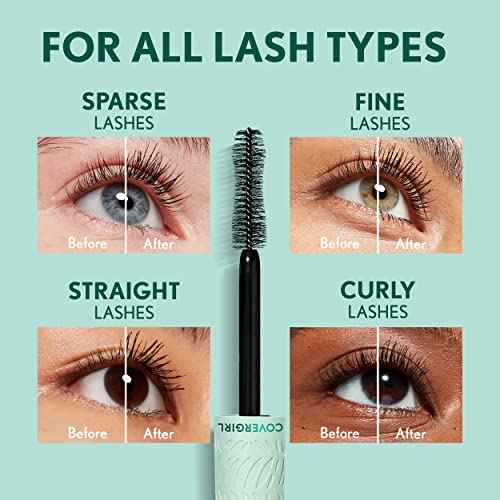 Covergirl Lash Blast Cleantopia Mascara, Volumizing, Smudge-Proof, Vegan Formula, Extreme Black 800, 1 Count