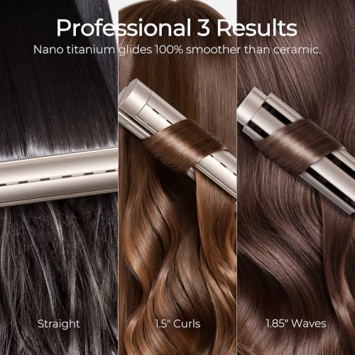 TYMO Dual-Size Airflow Curling Iron 1.5-2 Inch Barrel