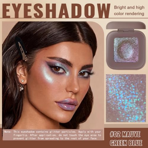 Duochrome Multichrome Glitter Eyeshadow - Holographic Purple