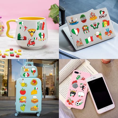 96 PCS Italy Flag Pre-Cut Temporary Tattoos for Kids