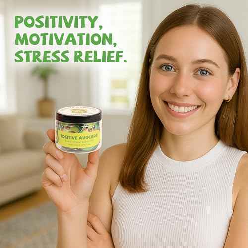 60 Pcs Positive Avocado Affirmation Cards Jar, Funny Emotional Support Avocado Gift for Teen Girls, Inpirational Gifts for Women, Tween Girls, Teen Girl Gifts Trendy Stuff