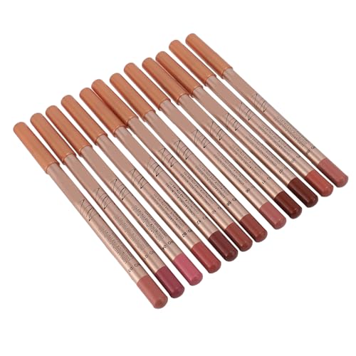 12-Piece Lipliner Pencil Set with 3mm Fine Tip