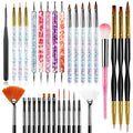 32Pcs Professional Nail Art Brush Set & Dotting Tools for Acrylic Designs