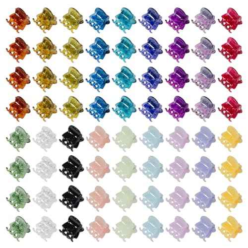 70 PCS Mini Hair Claw Clips£¬ Bangs Strong Grip Multifunction Clamp Clips. (Multi-colored)