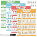 Chair Yoga Poster Set for Seniors – 36 Poses, 28-Day Challenge