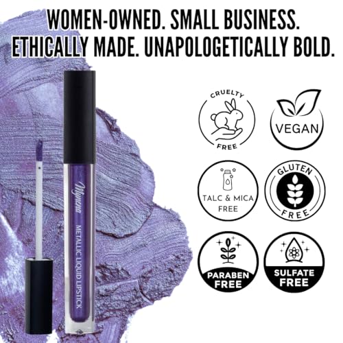 Mynena Metallic Liquid Lipstick - Light Purple Mira | Waterproof
