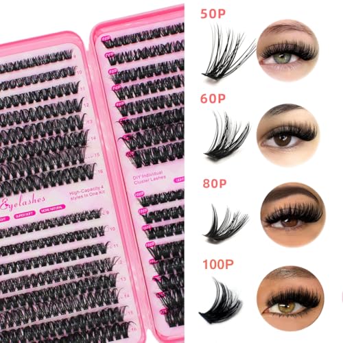 DIY Lash Extension Kit 616pcs Clusters D Curl 9-16mm