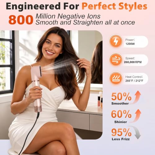 6-in-1 Hot Air Styler with Ionic Technology & 5 Attachments