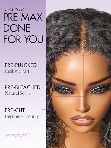 LUVME HAIR 5X5 Deep Curly 12 Inches 100% Human Wigs Glueless Lace