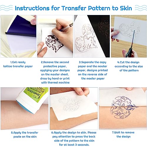 Cridoz 35-Sheet A4 Tattoo Stencil Transfer Paper Kit