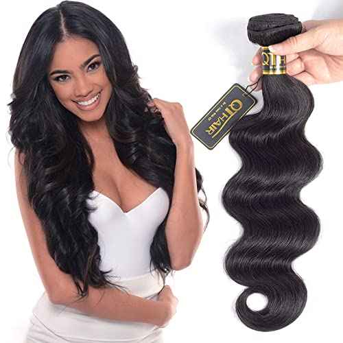 QTHAIR 16A Grade Brazilian Body Wave Human Hair Bundles (22",100g,Natural Black)100% Unprocessed Virgin Body Wave Human Hair Weave Brazilian Virgin Hair Extensions