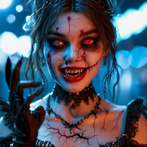 Halloween Temporary Tattoos Stickers - 10 Sheets Fake Scars