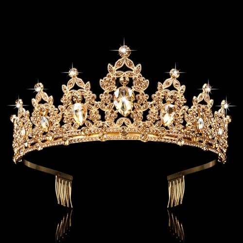 Tiaras and Crowns for Women KICOSY Decoration Crystal Elegant Princess Tiara Handband Party Prom Bridal Birthday Wedding Crown for Girls Hair Accessories with Comb