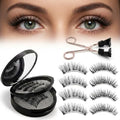 Magnetic Eyelashes Kit - 4 Pairs 3D Wispy Lashes, No Glue