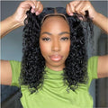 Ailwelia Curly Bob Wig Human Hair 5x5 Glueless Pre-Plucked 14"