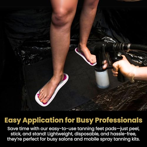 150 Pairs Premium Feet Pads for Spray Tanning ? Disposable Spray Tan Feet Pads ? Hygienic and Easy-to-Use Foot Protectors Designed for Salons and Mobile Spray Tanning Professionals